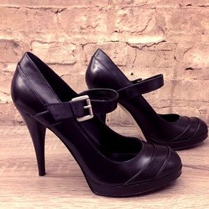 Enzo Angiolini Black Mary Jane High Heels